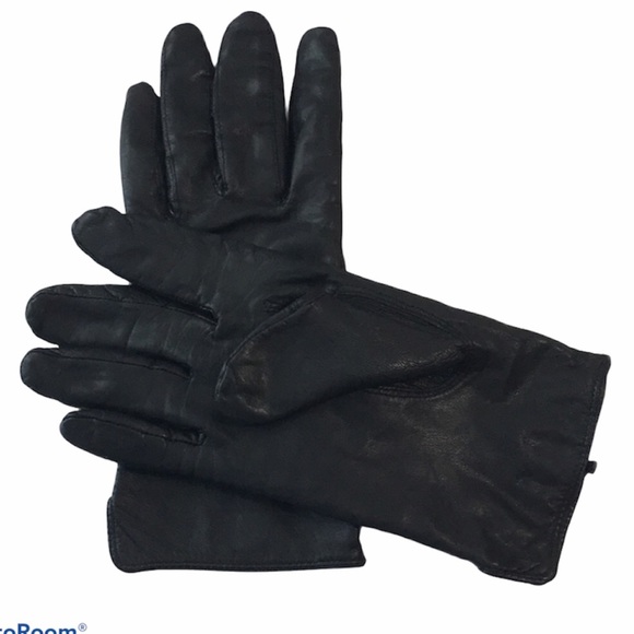 Genuine 💯 Leather Black Gloves  SIZE S - Picture 3 of 11